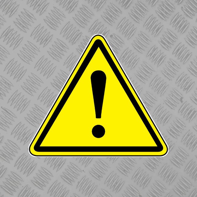 Adesivo Rótulo de Perigo Geral (Criador carregado)