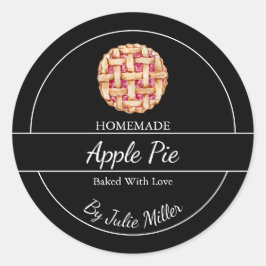 Adesivo Rótulo de pizza caseira simples