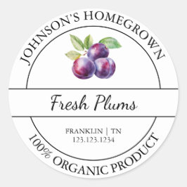 Adesivo Rótulo de Planta Orgânica Fresca de Jardim do Inte