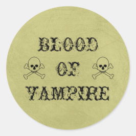 Adesivo Rótulo De Poção Do Halloween Do Vampiro