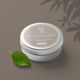 Adesivo Rótulo de pote cosmético de salão de beleza bege n