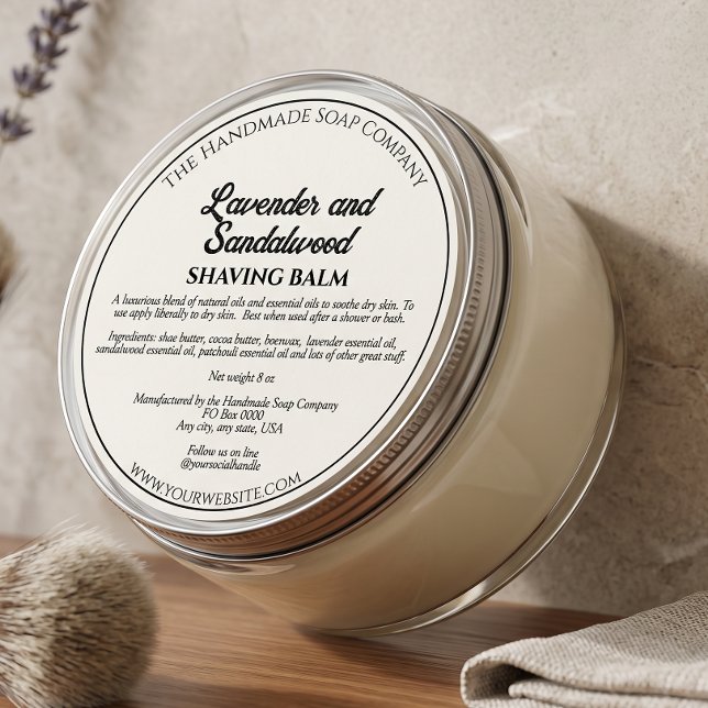 Adesivo Rótulo de Pote de Cosméticos Branco com Ingredient (Criador carregado)