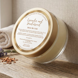 Adesivo Rótulo de Pote de Cosméticos Branco e Dourado c/ I