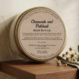 Adesivo Rótulo de Pote de Manteiga Corporal de Cosméticos 
