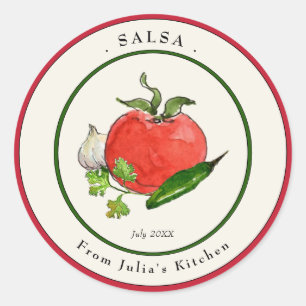 Adesivo Rótulo de Pote de Salsa de Tomate Caseira