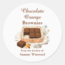Rótulo de Presente de Brownies de Chocolate e Lara