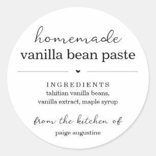 Adesivo Rótulo de Presente para Colar Vanilla Bean