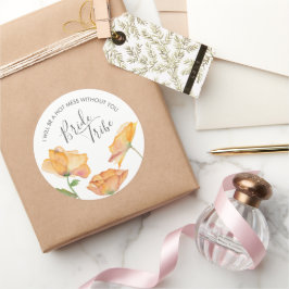 Adesivo Rótulo de presentes de noiva de proposta da Brides