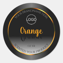 Rótulo de produto branco preto moderno Logotipo de