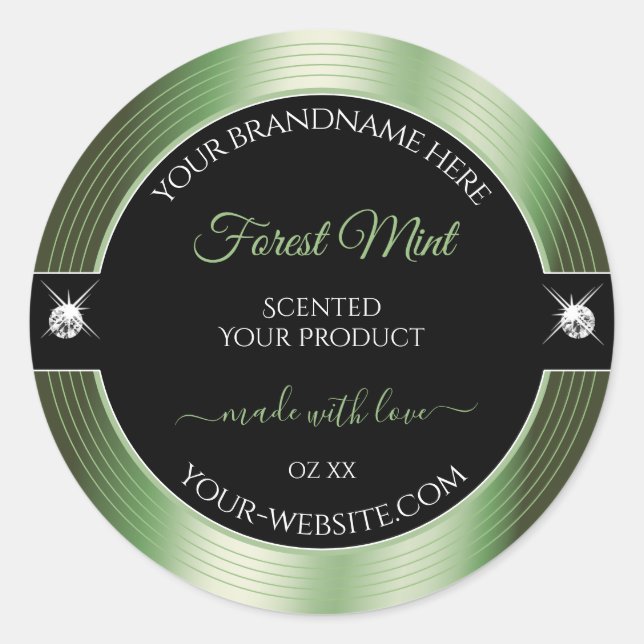 Adesivo Rótulo de produto Brilhantes verdes da Floresta Ne (Frente)