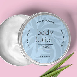 Adesivo Rótulo de produto Chic Light Blue Cosmético Jar Ro