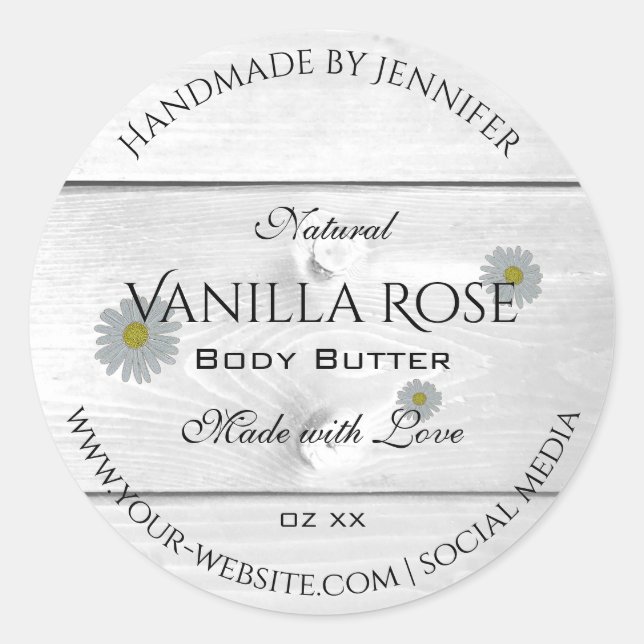 Adesivo Rótulo de Produto Cinzento Branco Moderno Folha de (Frente)