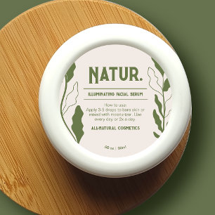 Adesivo Rótulo de Produto Cosmético de Padrão Moderno Botâ