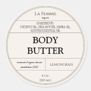 Adesivo Rótulo de Produto Cosmético Mínimo da Cream Ivory