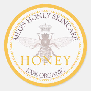 Adesivo Rótulo de produto da Honey Skincare Business