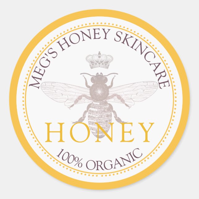 Adesivo Rótulo de produto da Honey Skincare Business (Frente)