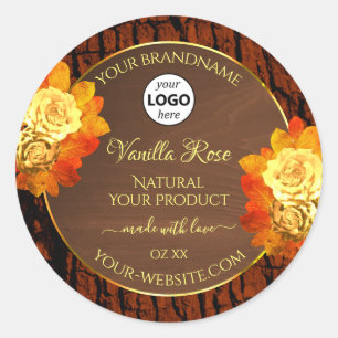Adesivo Rótulo de produto das flores de rosa