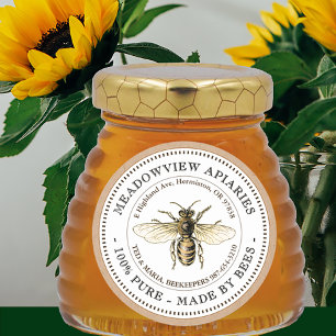 Adesivo Rótulo de Produto de Apiário Promocional Abelha Me
