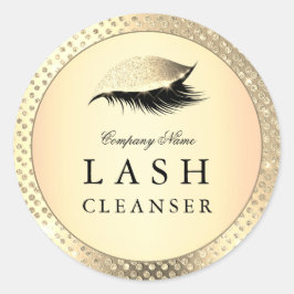 Adesivo Rótulo de Produto de Beleza Luxo Lash Cleanser Dou