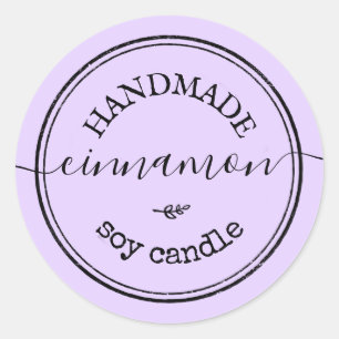 Adesivo Rótulo de Produto de Borda Preta de Script Feita à