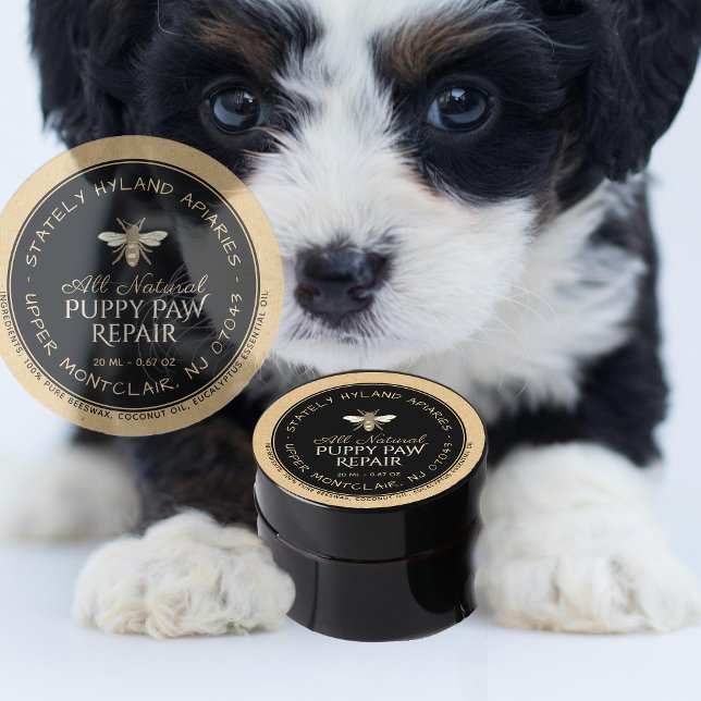 Adesivo Rótulo de produto de cera de abelhas manuscrita Kr (Criador carregado)