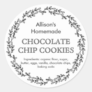 Adesivo Rótulo de Produto de Comida de Cookie de Fora da C
