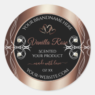 Adesivo Rótulo de Produto de Decor Shimmery em Black Rose