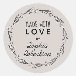 Adesivo Rótulo de Produto de Fita Personalizada com Amor