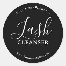 Adesivo Rótulo de Produto de Limpeza de Cílios Minimalista