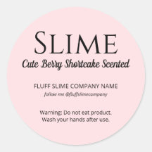 Rótulo de produto de lodo rosa mínimo simples mode