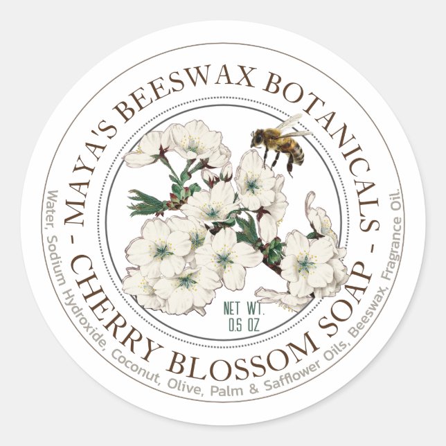 Adesivo Rótulo de Produto de Sabão Perfumado com Cera de A (Frente)