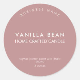 Adesivo Rótulo de produto de Vela Mínima Moderna