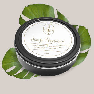 Adesivo Rótulo de Produto de Vela Moderna