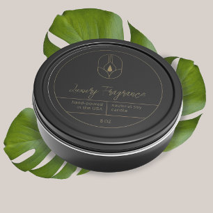 Adesivo Rótulo de Produto de Vela Moderna