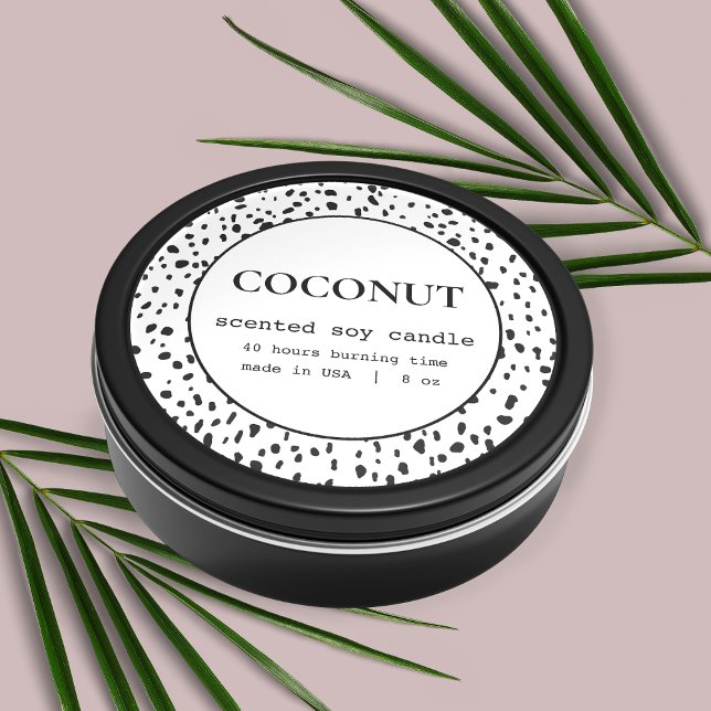 Adesivo Rótulo de produto de velas - Design de padrão Dalm (Criador carregado)