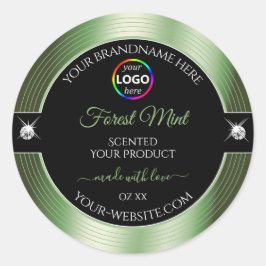 Adesivo Rótulo de Produto Deluxe Preto Brilhante com Logot