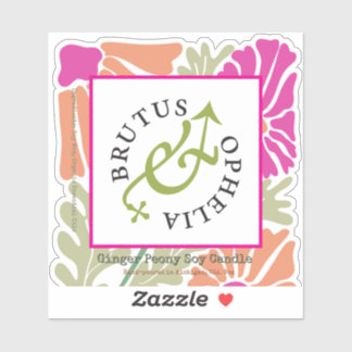 Adesivo Rótulo de Produto Floral de Vinil Personalizado Aq