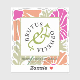 Adesivo Rótulo de Produto Floral de Vinil Personalizado co