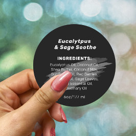 Adesivo Rótulo de Produto Lista de Ingredientes Pretos Sim