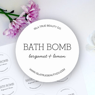 Adesivo Rótulo de Produto Minimalista da Tipografia Moder