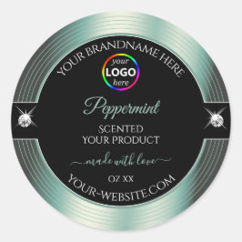 Adesivo Rótulo de produto Nobre Black Shiny Icy Teal com l