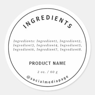 Adesivo Rótulo de Produto para Ingredientes Modernos