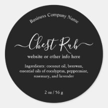 Rótulo de Produto Personalizado Preto e Branco Min