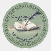 Rótulo de Produto Personalizado Quill Book Own You