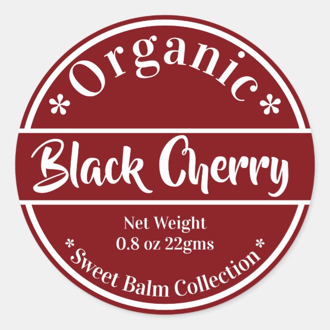 Adesivo Rótulo de produto vermelho e branco Spa Skip Balm (Frente)