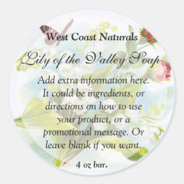 Adesivo Rótulo de sabão e produtos de banho borboletas - a