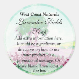 Adesivo Rótulo de Sabão Floral e Produtos de Banho de lava