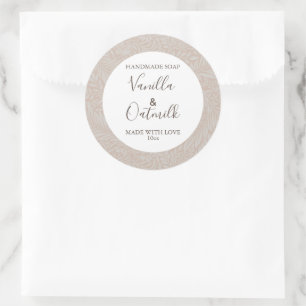 Adesivo Rótulo de sabão personalizável Padrão floral b