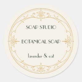 Adesivo Rótulo de Sabonete Artesanal em Ouro Champagne Mar