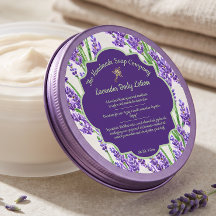 Rótulo de Sabonetes e Cosméticos Flores de Lavanda